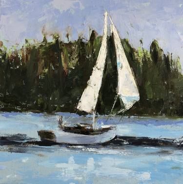 Original Boat Paintings by Angela Anderson