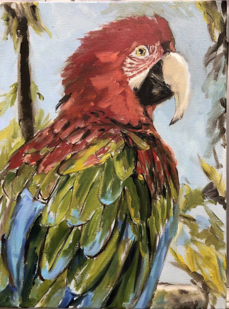 parrot 1 Painting by Angela Anderson | Saatchi Art