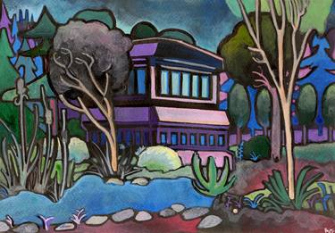 Original Expressionism Architecture Paintings by Josh Byer