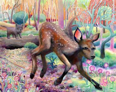 Original Impressionism Animal Paintings by Josh Byer