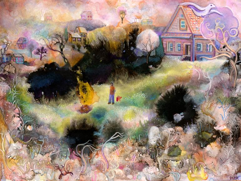 The Smell of Burning Leaves Painting by Josh Byer | Saatchi Art United ...