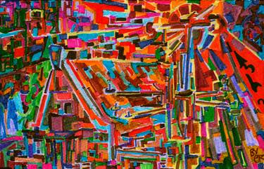 Original Abstract Expressionism Architecture Drawings by Josh Byer