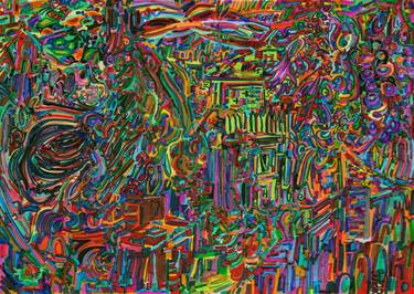 Print of Abstract Expressionism Fantasy Drawings by Josh Byer