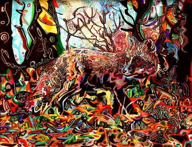 Print of Abstract Expressionism Animal Paintings by Josh Byer