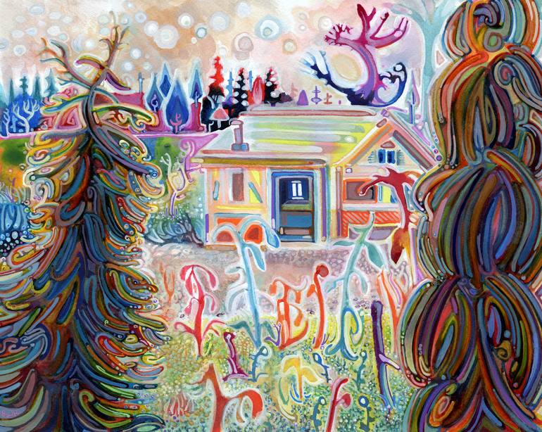 A Cottage in Langley Painting by Josh Byer | Saatchi Art
