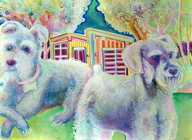 Original Fauvism Dogs Paintings by Josh Byer