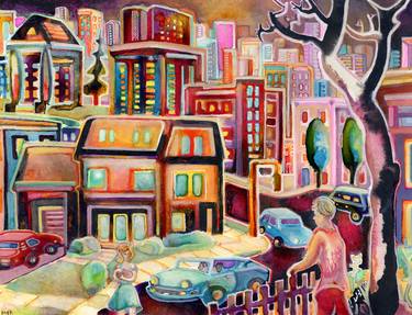 Print of Cities Paintings by Josh Byer