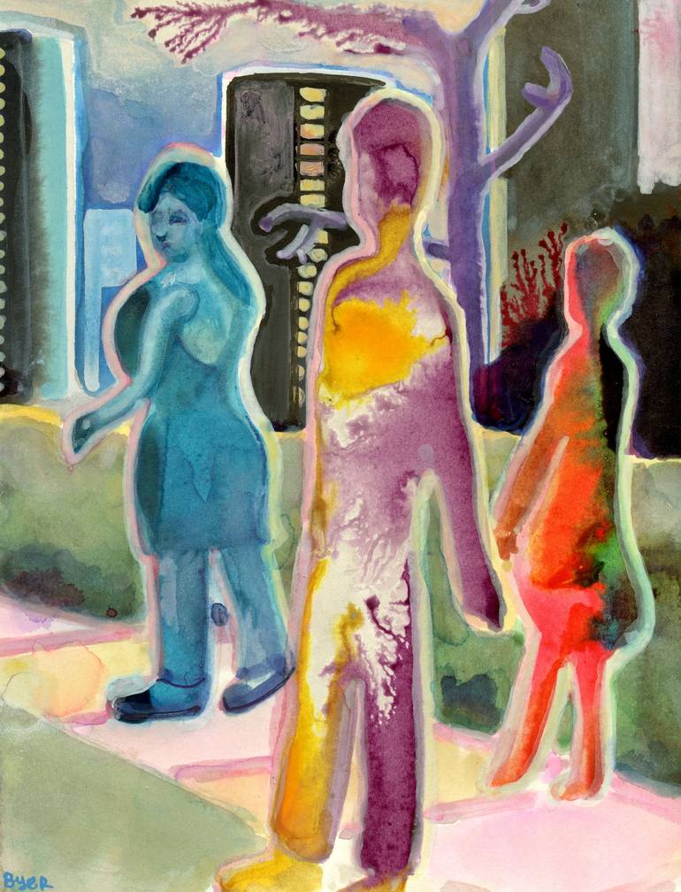 The Energy of People Painting by Josh Byer | Saatchi Art