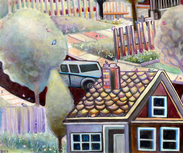 Original Impressionism Animal Painting by Josh Byer