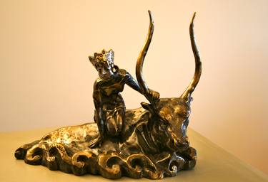 Original Art Deco Classical mythology Sculpture by MariAnna MO Warr