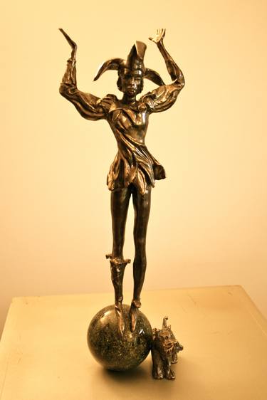 Original Art Deco Fantasy Sculpture by MariAnna MO Warr