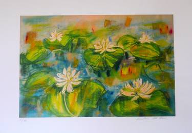 Print of Impressionism Floral Printmaking by MariAnna MO Warr