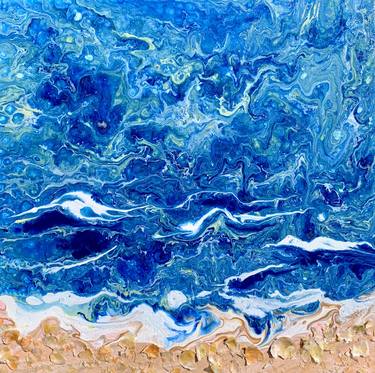 Abstract Blue with Seashells thumb