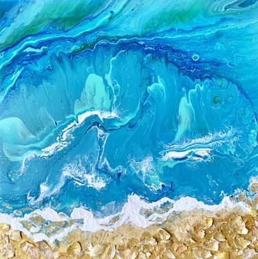 Abstract Turquoise with Seashells thumb