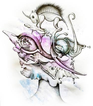 Print of Surrealism Fantasy Drawings by Can Yesiloglu