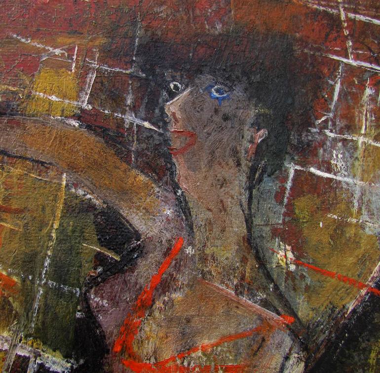 Original Modernism Women Painting by Teimuraz Gagnidze