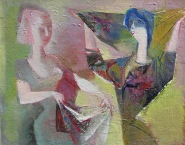 Print of Women Paintings by Teimuraz Gagnidze