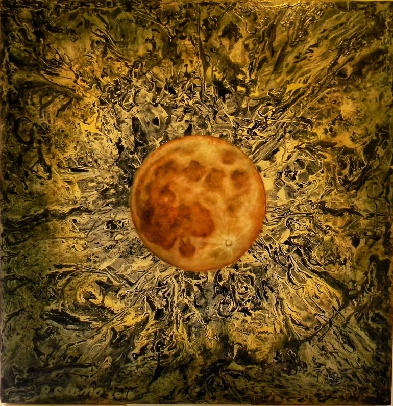 Original Abstract Expressionism Outer Space Painting by Phil Ciano