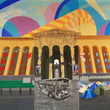 Saatchi Art Artist david kukhalashvili; Painting, “Rustaveli” #art