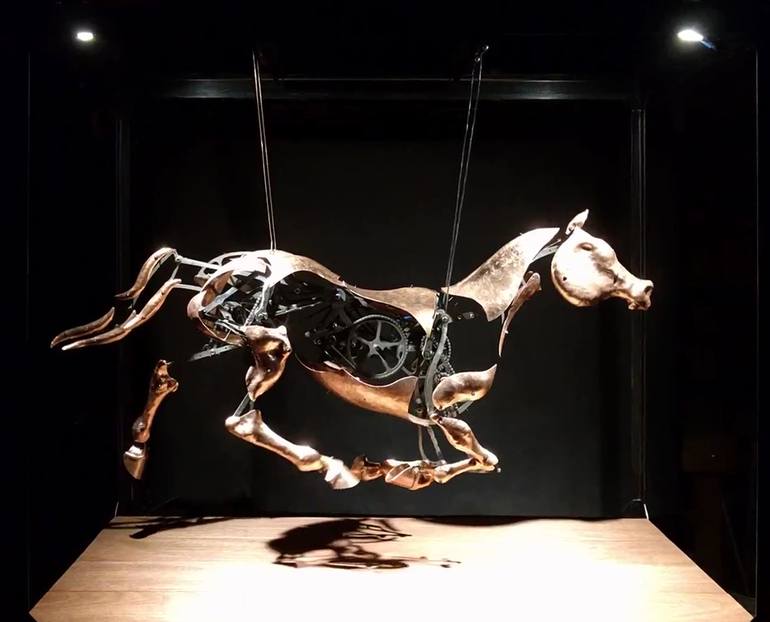Original Figurative Horse Sculpture by adrian landon