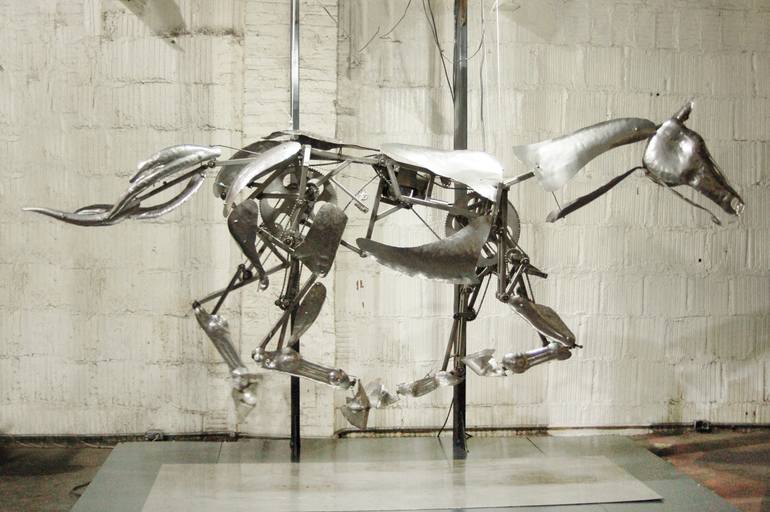 Original Figurative Horse Sculpture by Adrian Landon