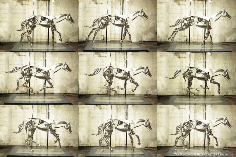 Original Figurative Horse Sculpture by Adrian Landon