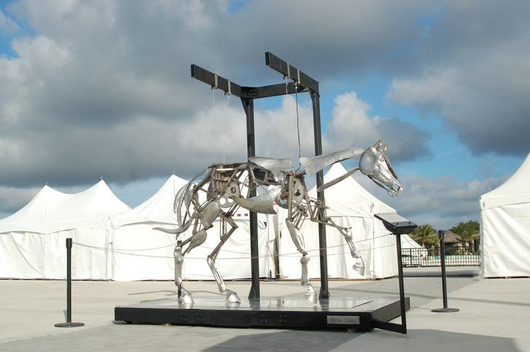 Original Figurative Horse Sculpture by Adrian Landon