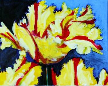 yellow red stripe tulip thumb