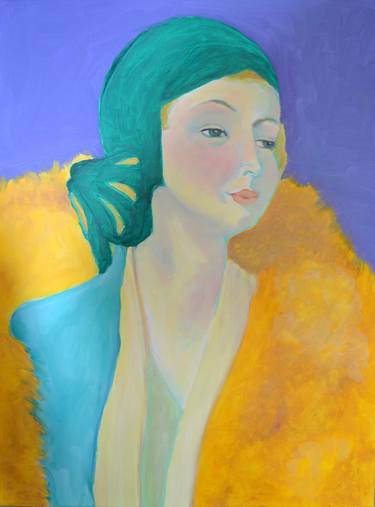 Original Art Deco Portrait Paintings by Diane Montana Jansson