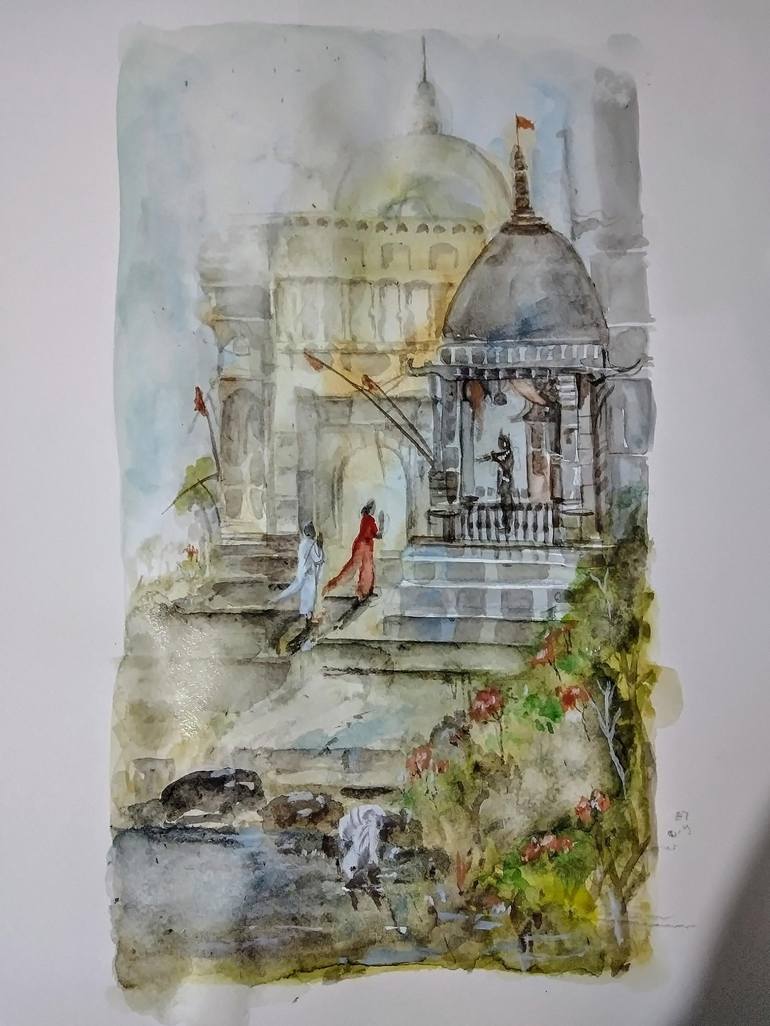 Original Religious Painting by Santanu Santan Kumar