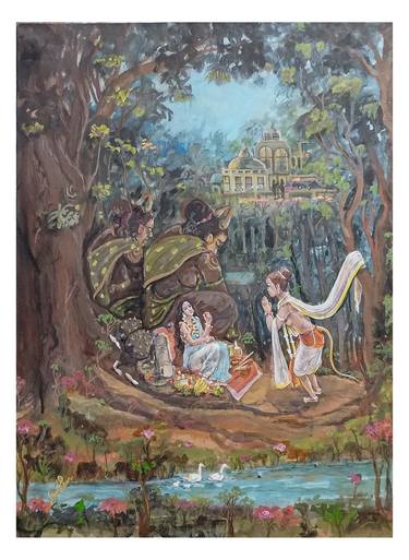 Print of Conceptual Religious Paintings by Santanu Santan Kumar