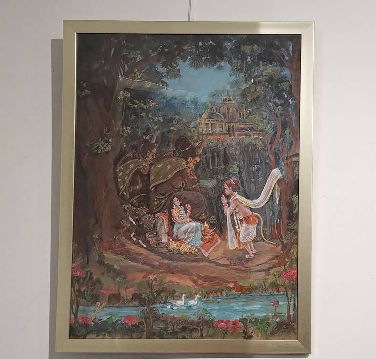 Original Religious Painting by Santanu Santan Kumar