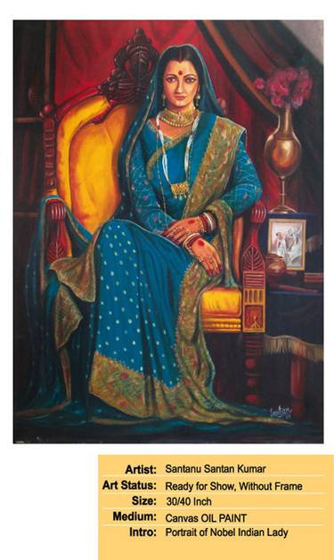 Original Figurative Women Paintings by Santanu Santan Kumar