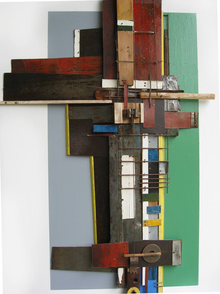 Original Modernism Abstract Mixed Media by Marek S Mazurczyk