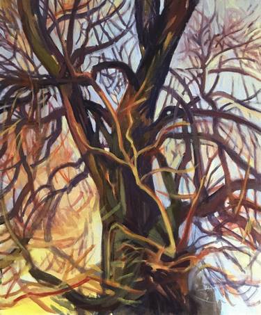 Original Figurative Tree Paintings by Liz Graham-Yooll