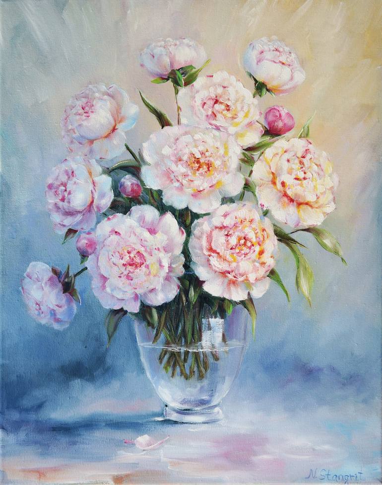 Peony Painting By Natalia Stangrit | Saatchi Art