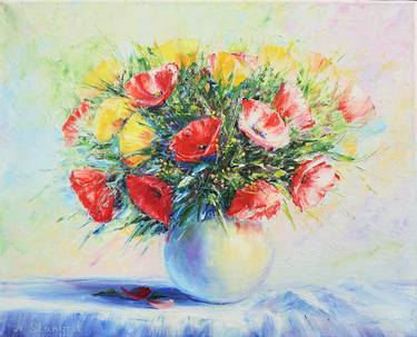 Original Impressionism Still Life Paintings by Natalia Stangrit