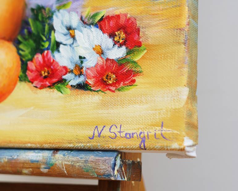 Original Impressionism Still Life Painting by Natalia Stangrit