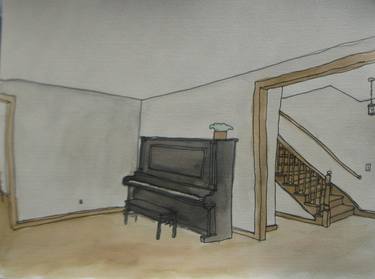 Upright Piano and Stairs thumb