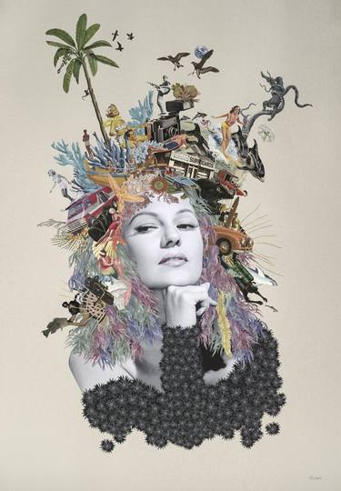 Original Pop Culture/Celebrity Collage by Maria Rivans
