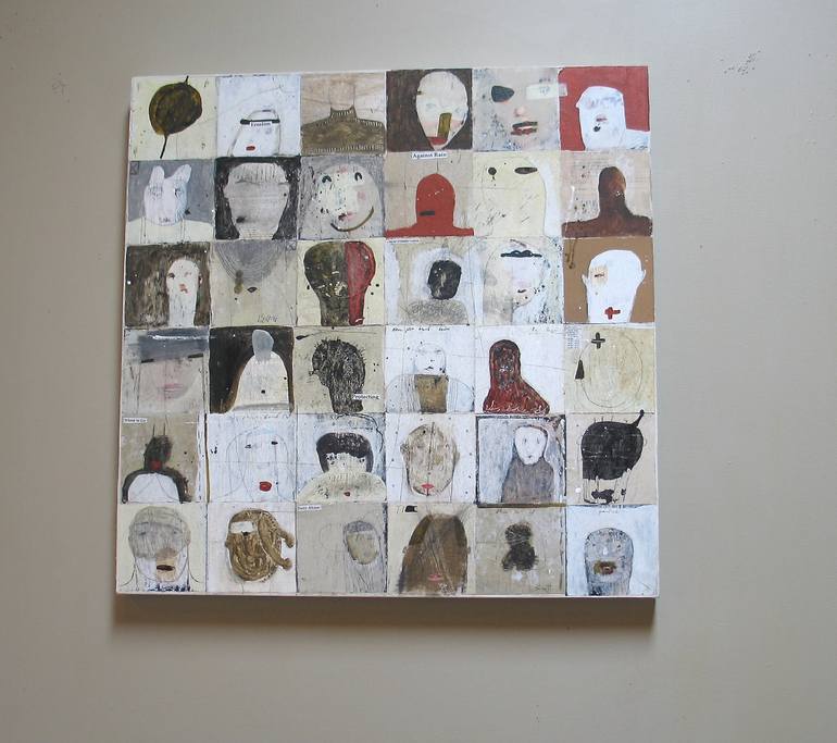 Original Expressionism People Collage by Scott Bergey