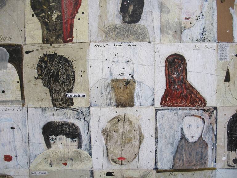 Original Expressionism People Collage by Scott Bergey