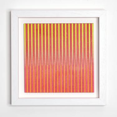 Yellow Orange Sunset ombre Stripe Painting thumb