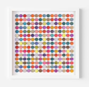Two Hundred and Twenty Five 3D Painted Dots with Gold Painting thumb