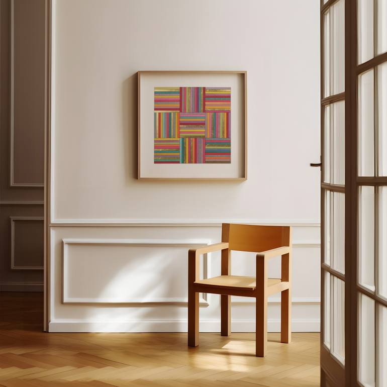Original Geometric Abstract Collage by Amelia Coward