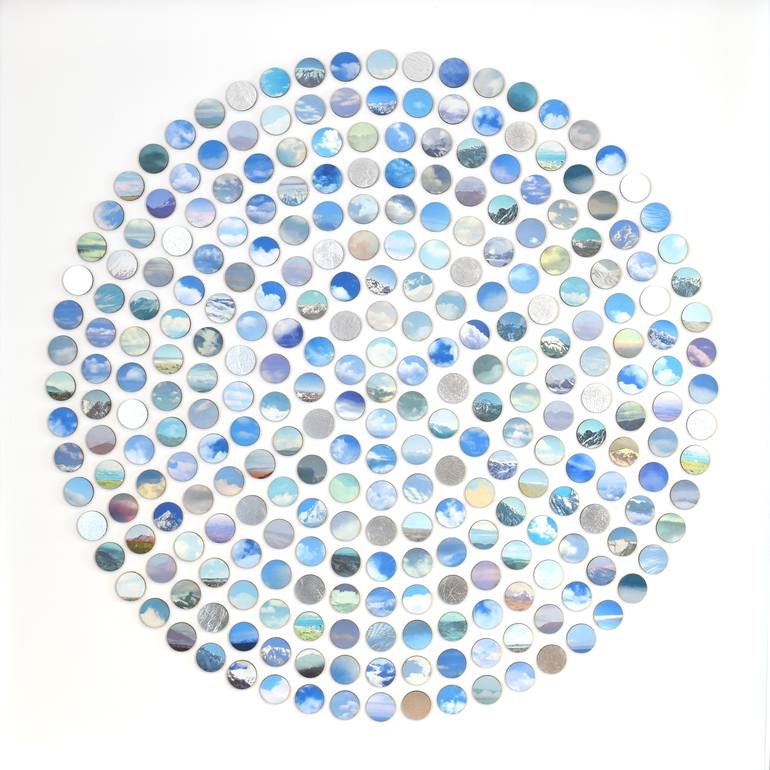 Original Geometric Landscape Collage by Amelia Coward