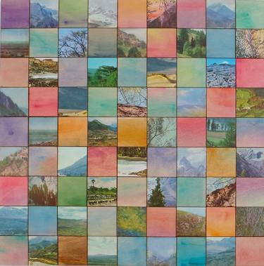 Original Abstract Landscape Collage by Amelia Coward