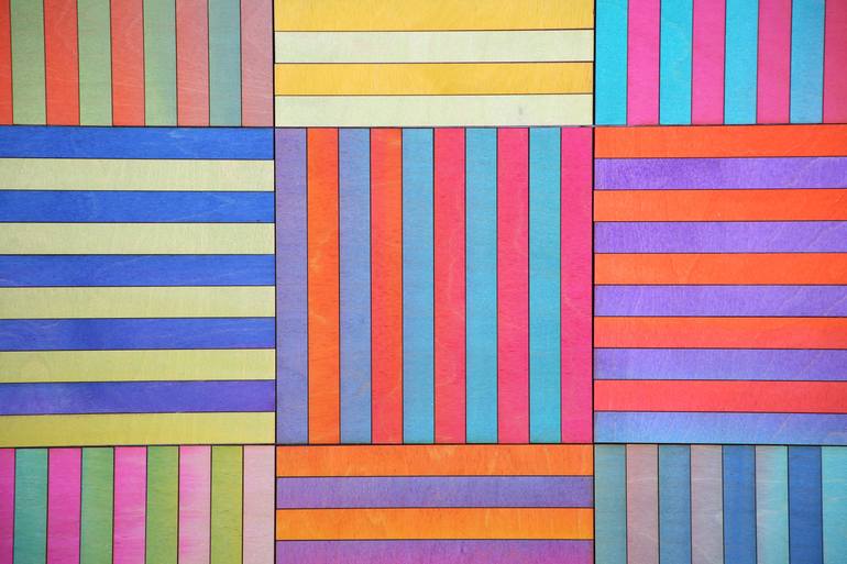 Original Abstract Geometric Painting by Amelia Coward