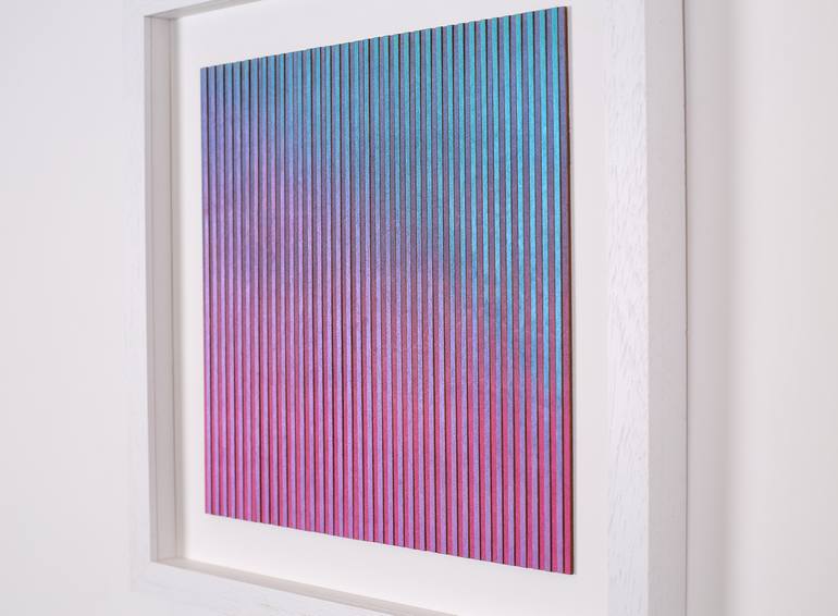Original stripe Abstract Collage by Amelia Coward