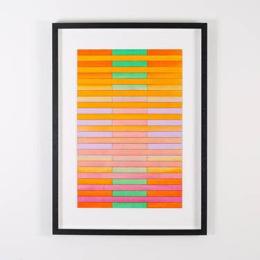 NEW YORK STRIPE Abstract Geometric Gradient Painting N0 4 thumb